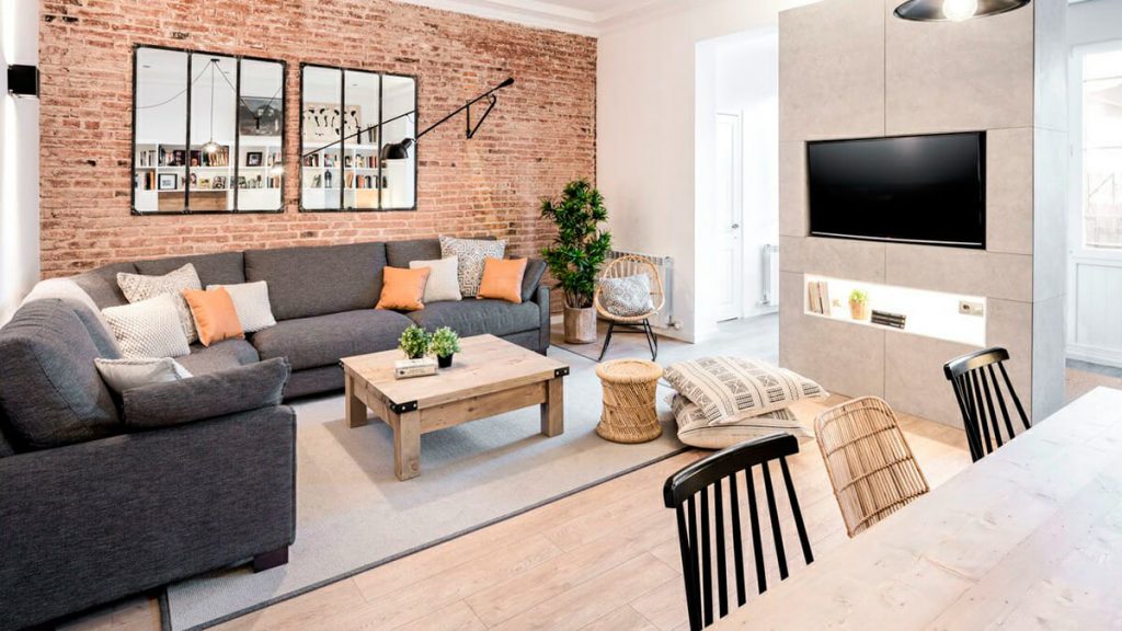 diseño industrial con suelos de parquet